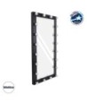 GloboStar® MAKEUP MIRROR-160x80-5 Μοντέρνος Καθρέπτης Μακιγιάζ με Πλαίσιο Φυσικού Ξύλου με Διακόπτη On-Off 20 x E27 AC220-240V - Μ80 x Π7 x Υ160cm - Μαύρος Έβενος